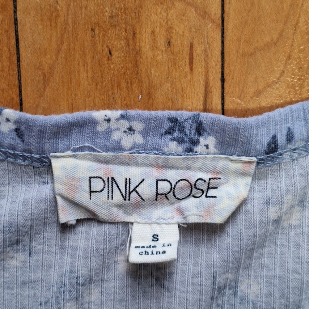 Light Blue Floral Ruffle Tee - Picture 3 of 5